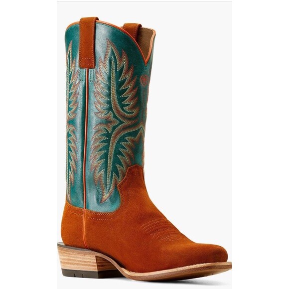 new Ariat Futurity Rider Western Cowboy Boots Men 13 M PENNY ROUGHOUT leather main image 5